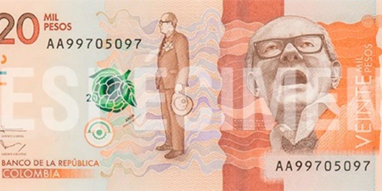 Desde hoy comienza a circular en Colombia el nuevo billete de 20 mil