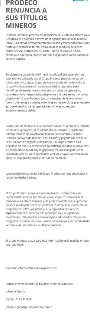 Glencore Prodeco