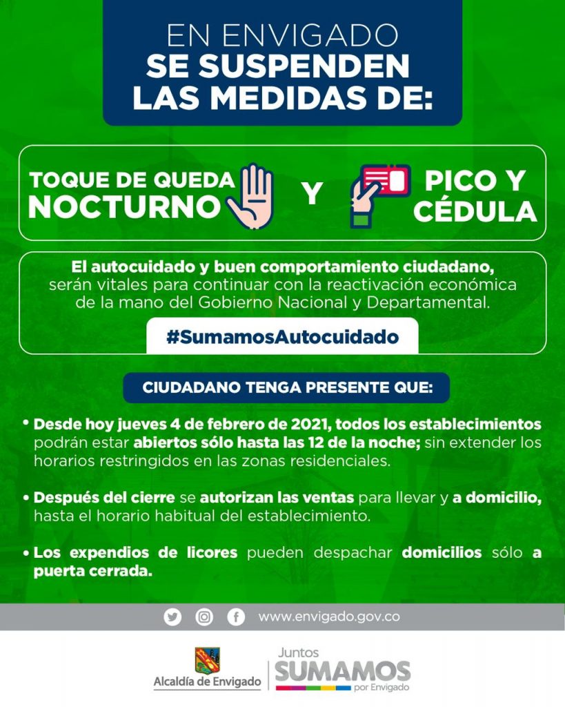 El municipio de Envigado levanta medidas restrictivas 1 WhatsApp Image 2021 02 04 at 11.35.44 AM