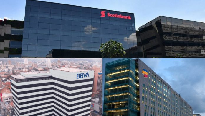 Scotiabank, BBVA y Bancolombia