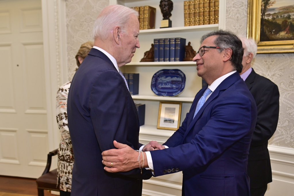 Gustavo Petro y Joe Biden se reunieron este jueves, en la Casa Blanca. FOTO CORTERÍA DE LA PRESIDENCIA DE COLOMBIA