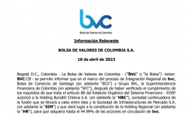 Holding Chilena adquirirá acciones de BVC
