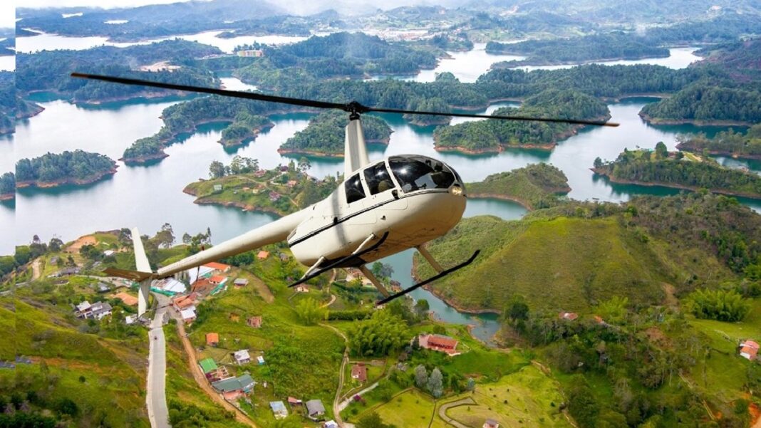 Helicópteros azotan a Guatapé