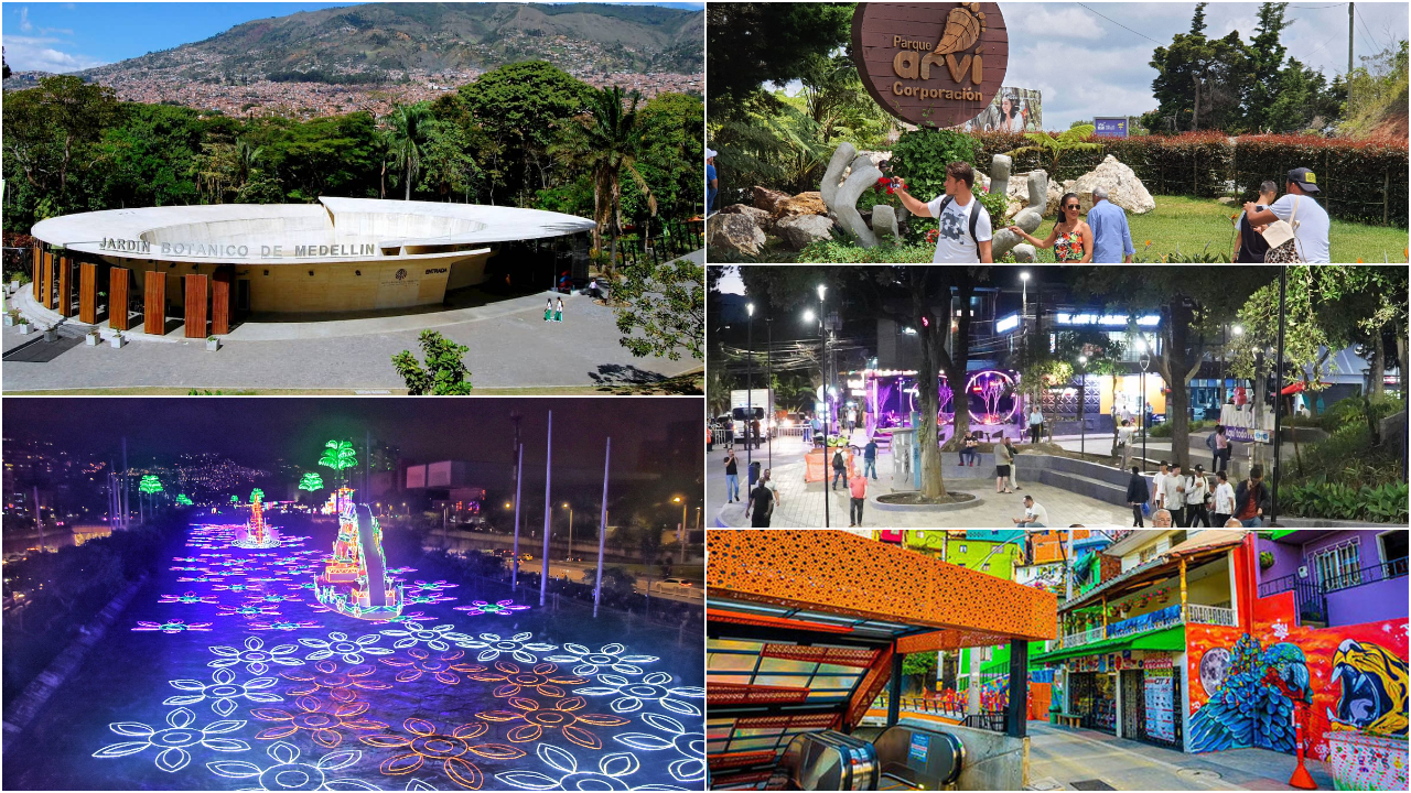 Medellín es una de las ciudades preferidas para los turistas nacionales e internaciones y estos son cinco de los destinos recomendados visitar en esta época de fin de año.