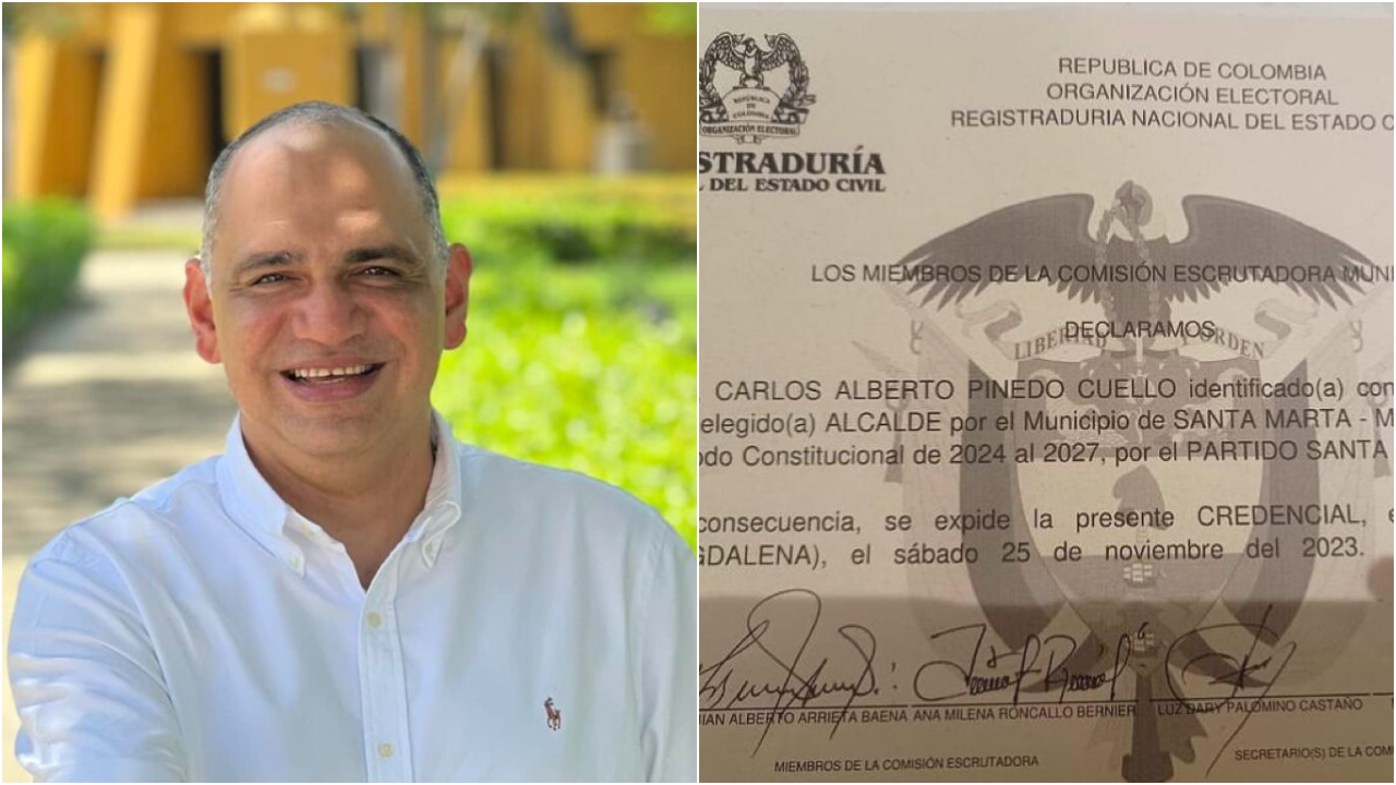 La ciudad de Santa Marta conoció el pasado 25 de noviembre el auto de la Registraduría Nacional que avala a Pinedo Cuello como el nuevo alcalde de la ciudad.