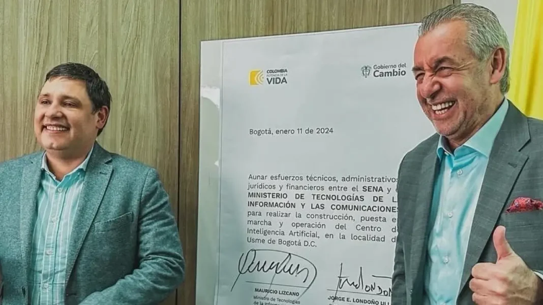 MinTIC firmó un acuerdo con el SENA para la construcción y puesta en funcionamiento del Centro de Inteligencia Artificial, que será operado y administrado en comodato por el entidad educativa.