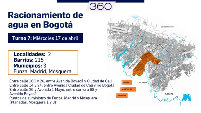 El plan de contingencia sigue en la ciudad y este miércoles habrá cortes de agua en Bogotá y en tres municipios aledaños a la capital.