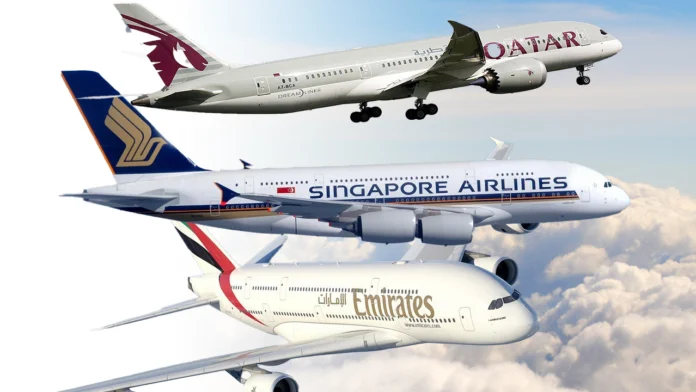 Qatar Airways lidera las mejores aerolíneas del mundo en 2024, según los World Airline Awards, destacando por su excelencia en servicio e innovación. Singapore Airlines y Emirates completan el top 3 del prestigioso ranking.