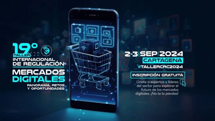 La Comisión de Regulación de Comunicaciones (CRC) de Colombia organiza el 19° Taller Internacional de Regulación, enfocado en mercados digitales, los días 2 y 3 de septiembre en Cartagena de Indias.