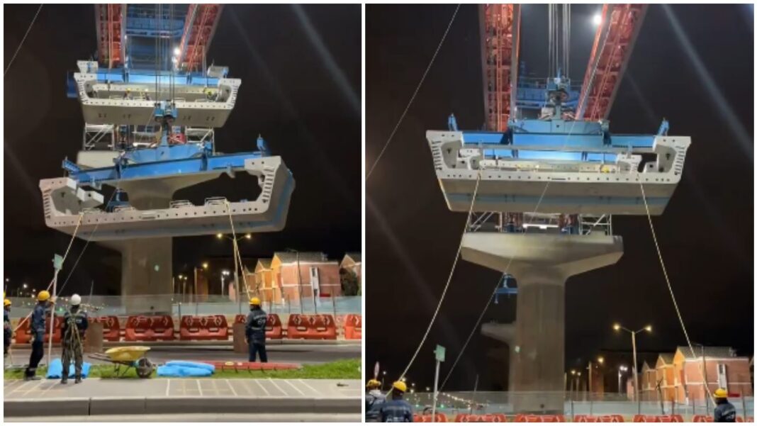 Construcción viaducto de Línea 1 del Metro de Bogotá en av. Guayacanes ¿Cómo avanzan las obras?