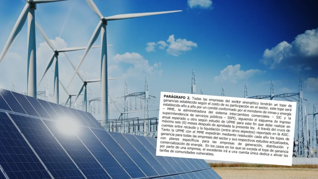 Proyecto de Ley busca poner tope de ganancias a empresas del sector energético