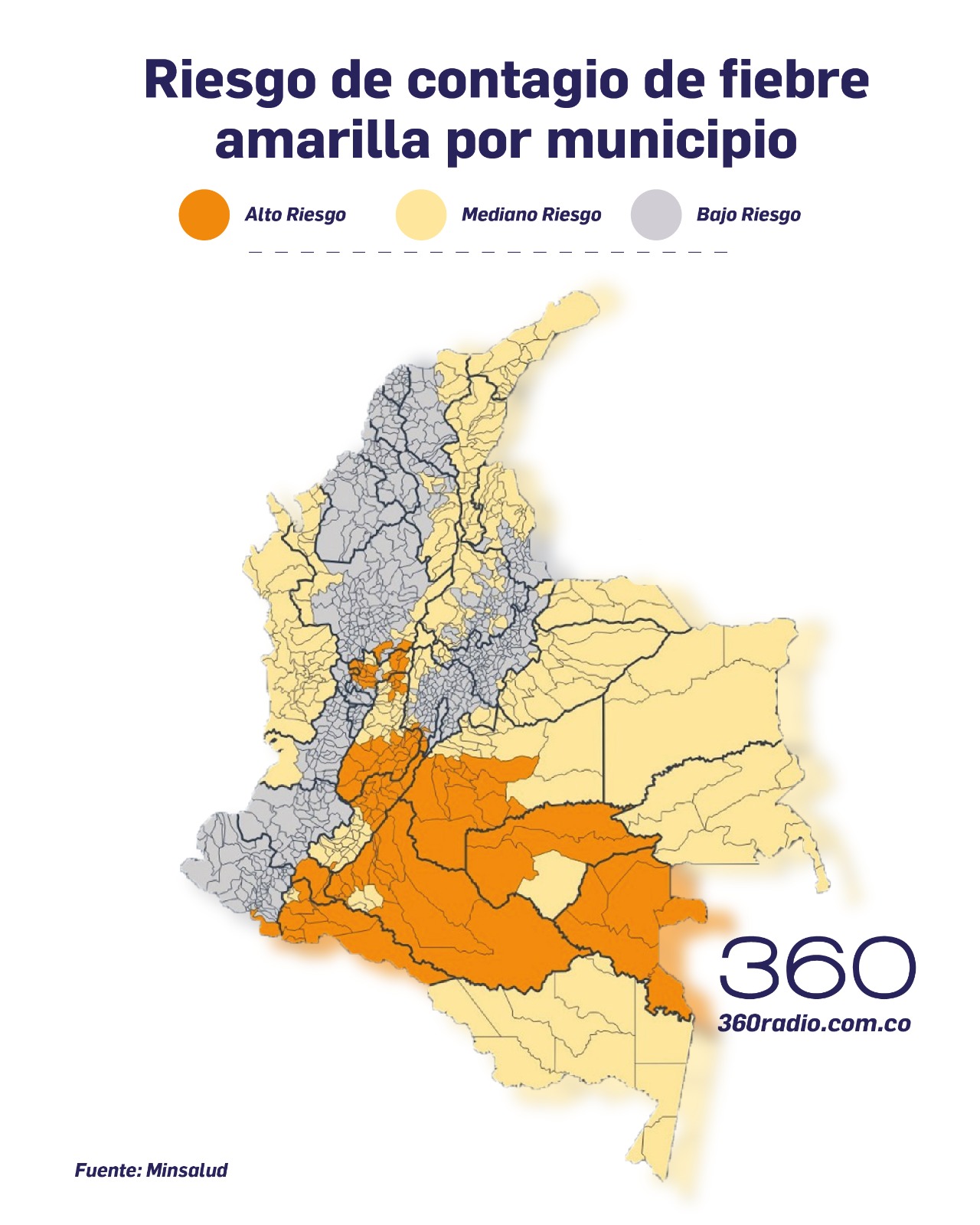 Revise aquí si su ciudad o municipio tiene riesgo de contagio de fiebre amarilla