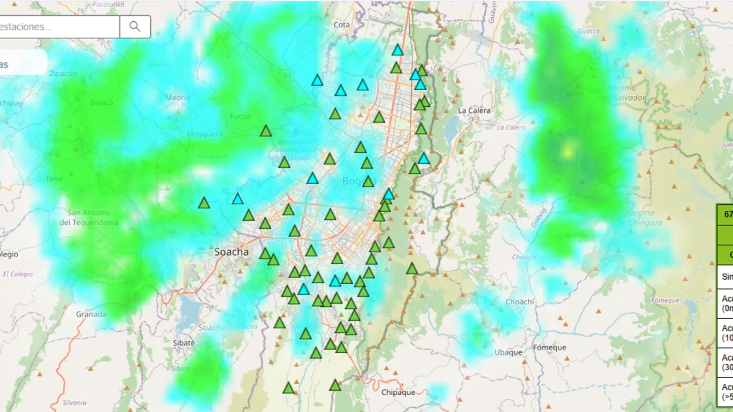 Consulte el mapa de lluvias en tiempo real en Bogotá para anticiparse al clima, evitar contratiempos y tomar decisiones informadas durante la temporada de precipitaciones.