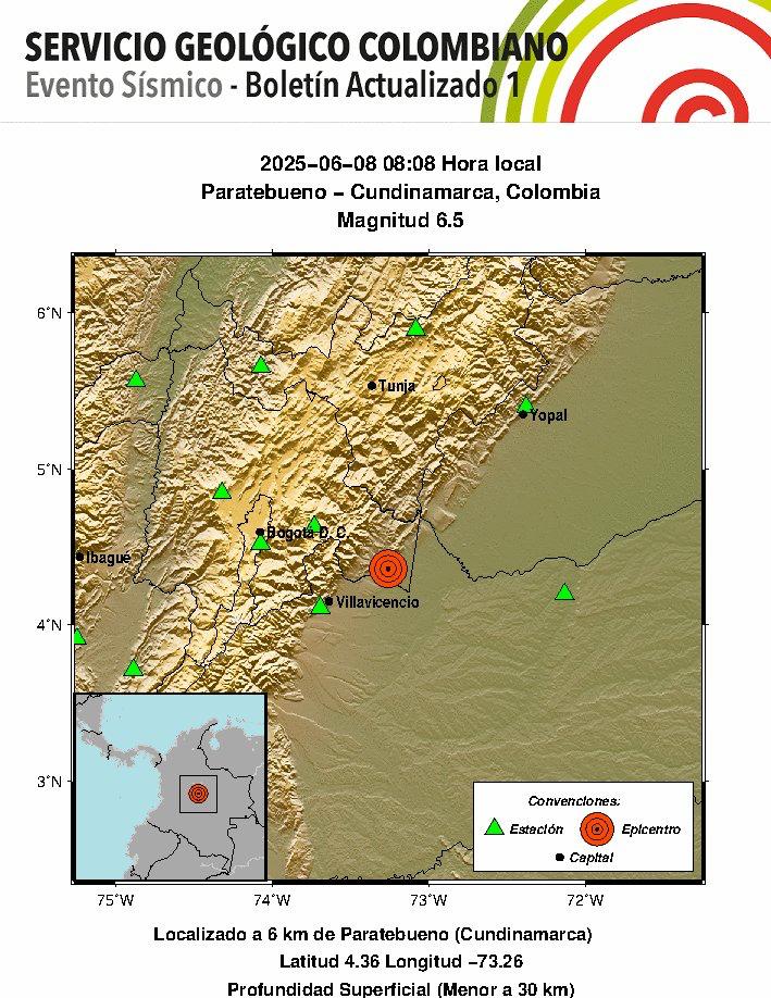 Fuerte temblor en Bogotá se registró la mañana de este domingo 8 de junio.
