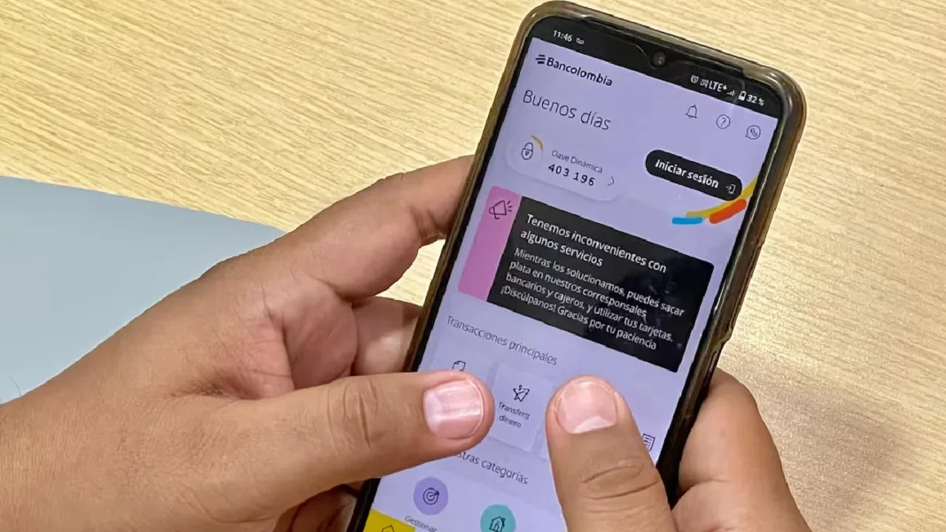 Nueva caída de APP Bancolombia hoy: esto se sabe