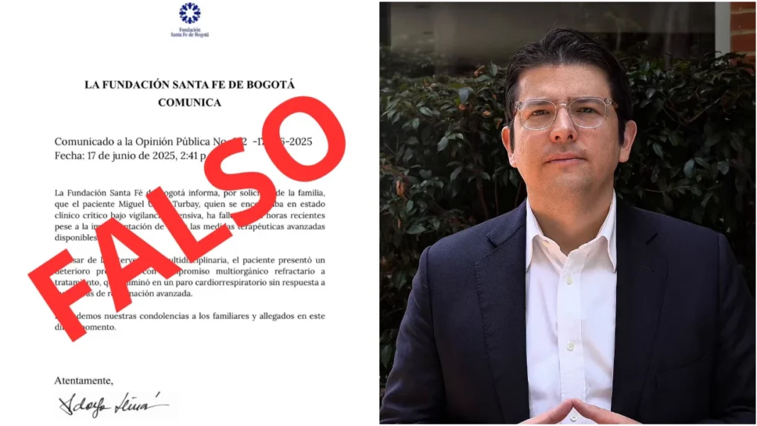 Miguel Uribe sigue vivo: comunicado que circula es falso