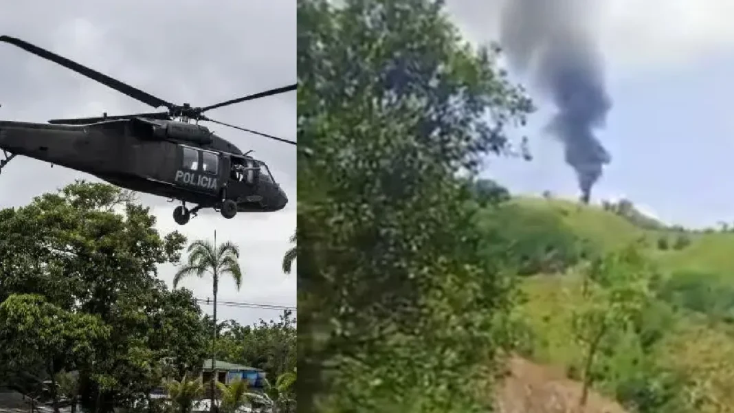 Video del momento en que dron derriba helicóptero en Antioquia