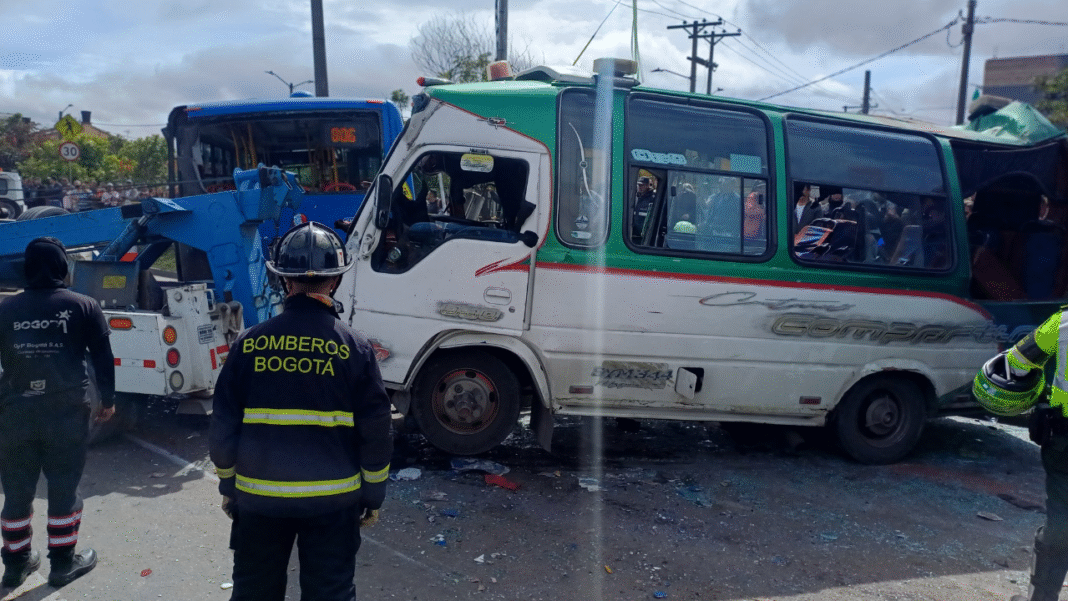 accidente múltiple en la Avenida Boyacá de Bogotá