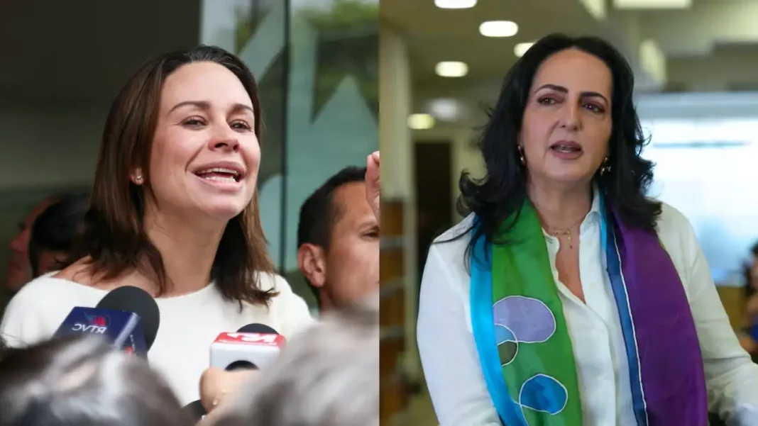 Video: encuentro de María Fernanda Cabal y María Claudia Tarazona en funeral de Miguel Uribe