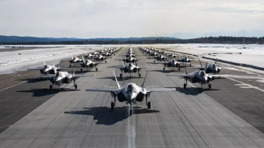 Imágenes de los Cazas F-35 de Estados Unidos rumbo a Puerto Rico