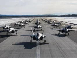 Imágenes de los Cazas F-35 de Estados Unidos rumbo a Puerto Rico