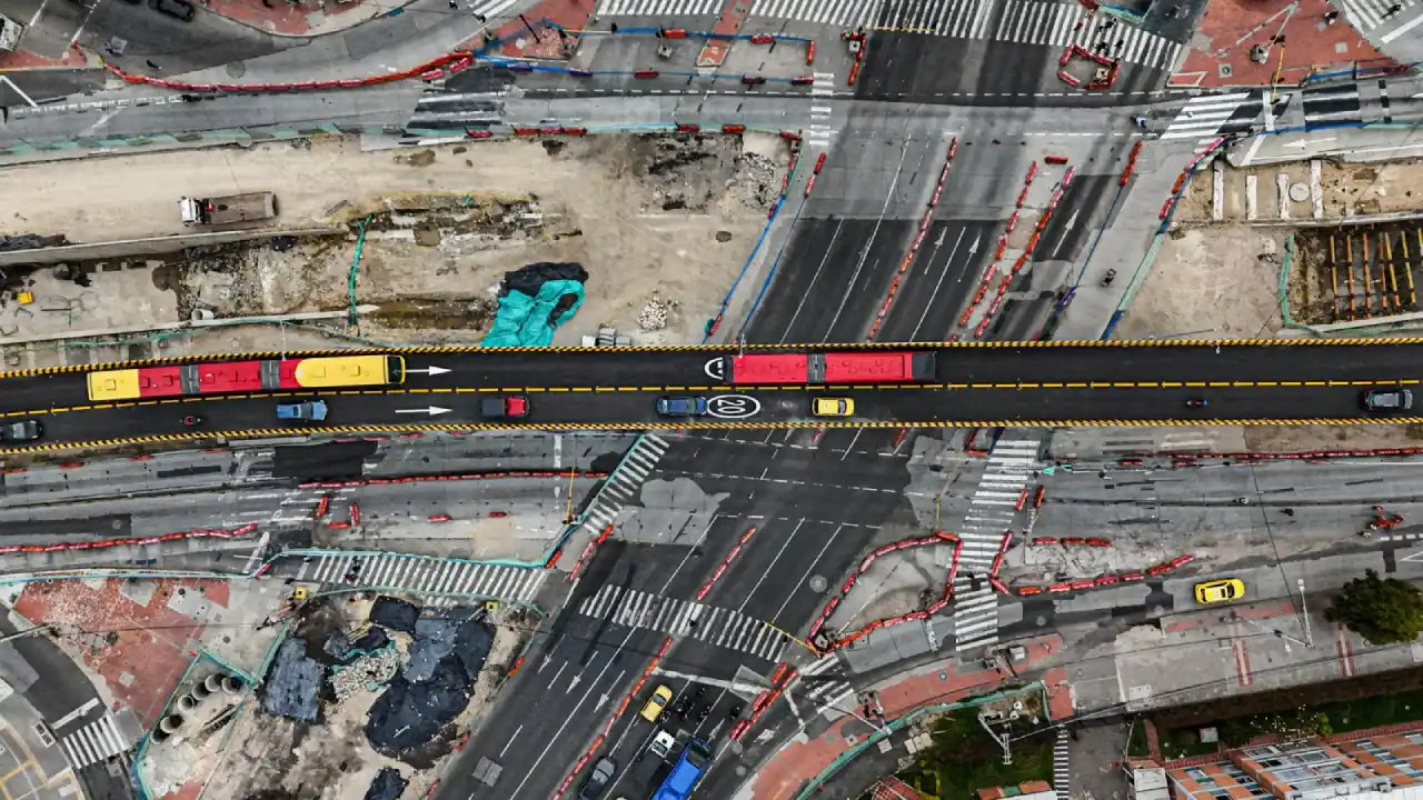 Avance de la troncal de TransMilenio en la Avenida 68: 70 % de ejecución