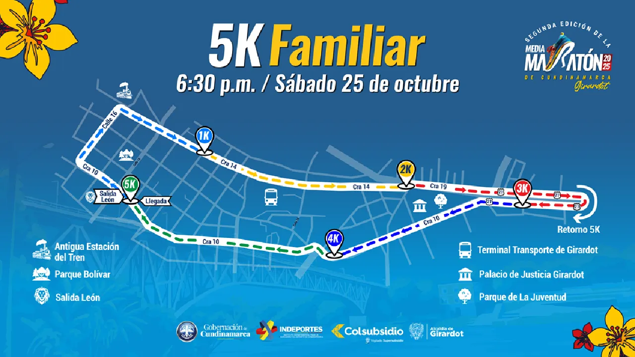 Gobernador Jorge Rey acompana a los deportistas que participaran en la Media Maraton de Cundinamarca 2025 2