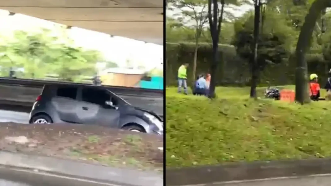Este es el carro que arrolló a cuatro trabajdores del Metro de Medellín: uno murió