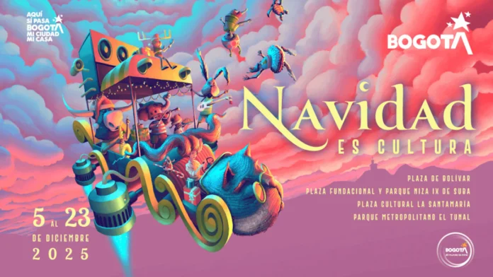 El alumbrado navideño en Bogotá se encenderá este 5 de diciembre con más de 54 kilómetros de extensiones mini led, 4,6 kilómetros de mangueras red y alrededor de 114 árboles navideños led que iluminarán la ciudad.