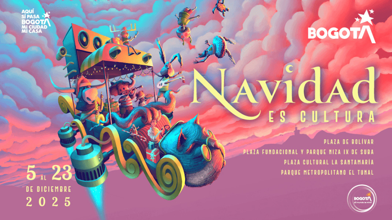 El alumbrado navideño en Bogotá se encenderá este 5 de diciembre con más de 54 kilómetros de extensiones mini led, 4,6 kilómetros de mangueras red y alrededor de 114 árboles navideños led que iluminarán la ciudad.