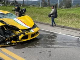 Fotos: Este fue el Ferrari que acabó en pérdida total en accidente en Vía La Calera