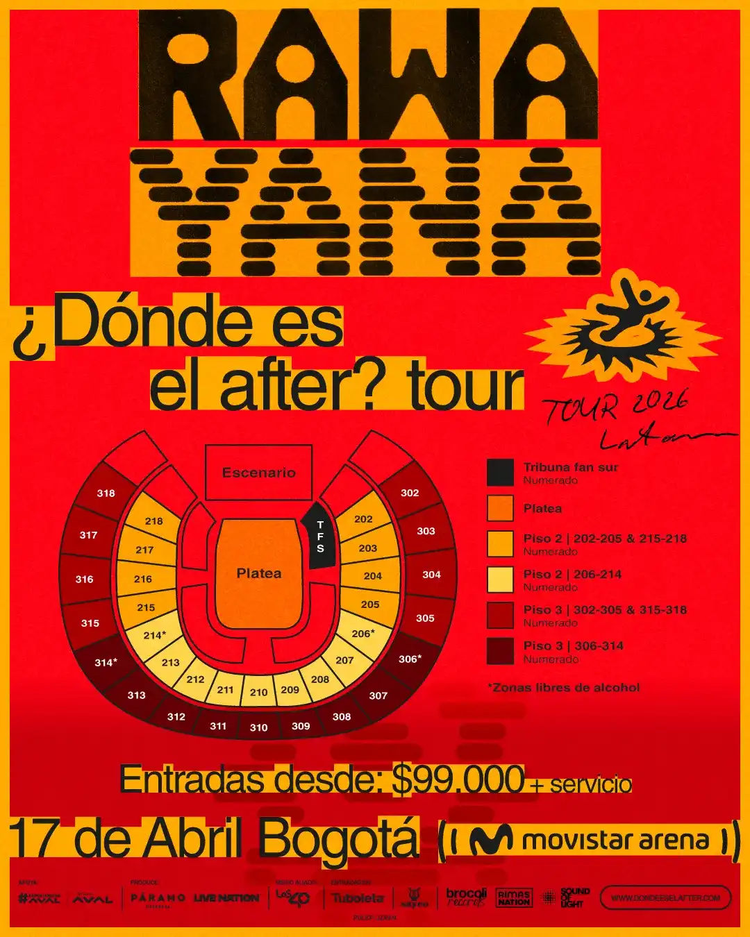 Boletería Rawayana en Colombia