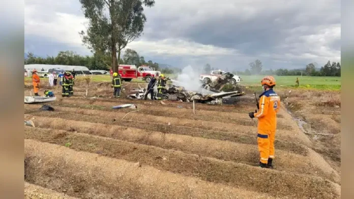 Así quedó la avioneta en la que viajaba Jeisson Jiménez