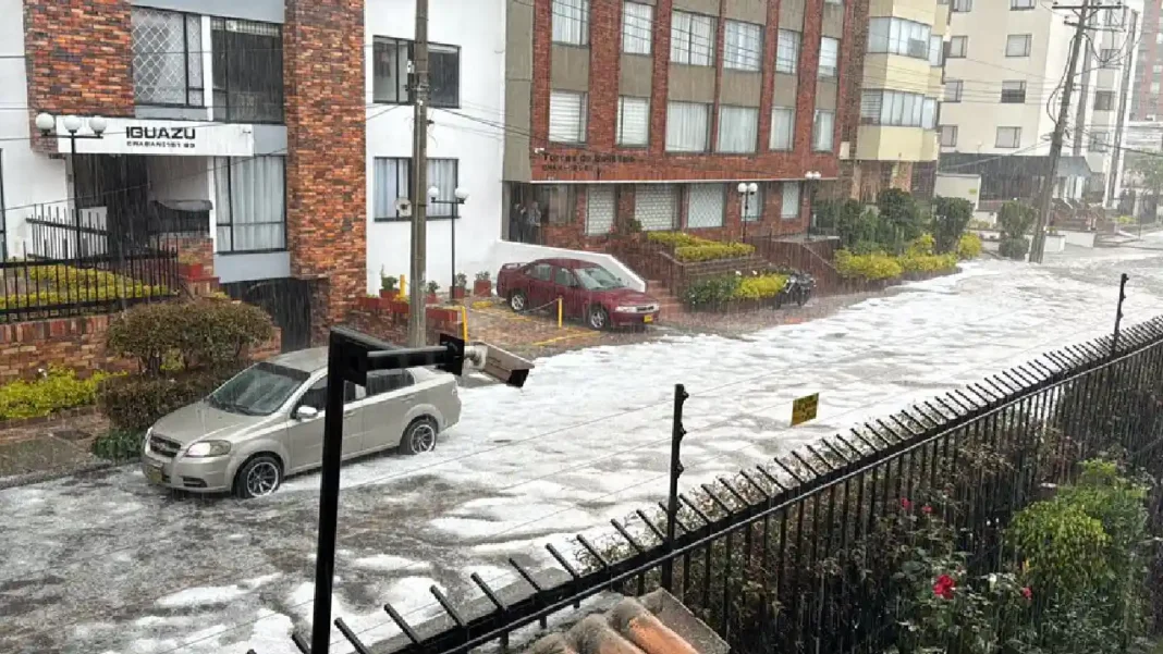 Fotos: impresionante granizada en Bogotá pintó de blanco parques de Cedritos y más