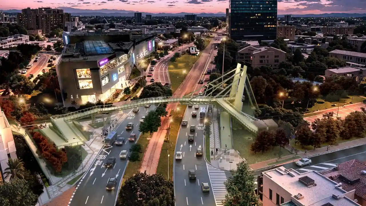 Bogotá inicia la construcción de puente peatonal en el norte de la ciudad 1 Puente peatonal nuevo en Bogotá