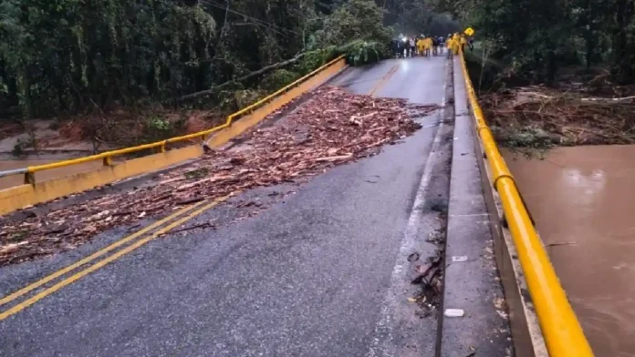 Colapsó puente entre Santa Marta y Palomino: hay cierre total
