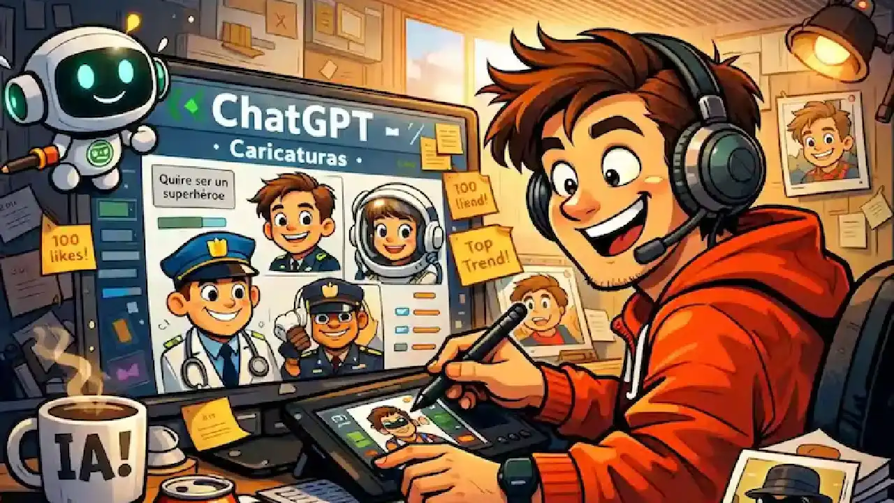 Paso a paso de cómo hacer caricaturas con IA en ChatGPT: ilustraciones virales personalizadas