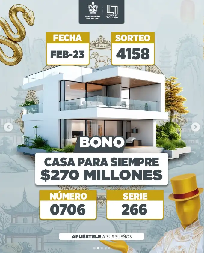 Resultado Lotería del Tolima 23 febrero: número ganador hoy, secos y último sorteo 2 Loteria del Tolima resultado hoy y secos 23 febrero