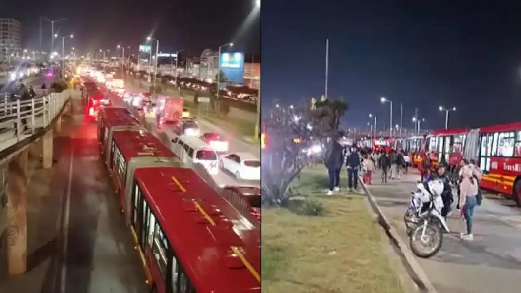 Bloqueos hoy en Transmilenio afectan servicio en Soacha: videos