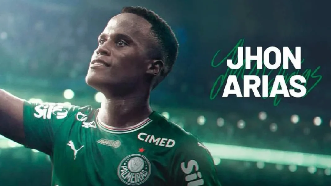 Salario de Jhon Arias en Palmeiras por día, semana, mes y año en pesos colombianos