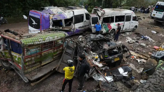 Colombia rinde tributo a las 21 víctimas del brutal atentado en la Vía Panamericana