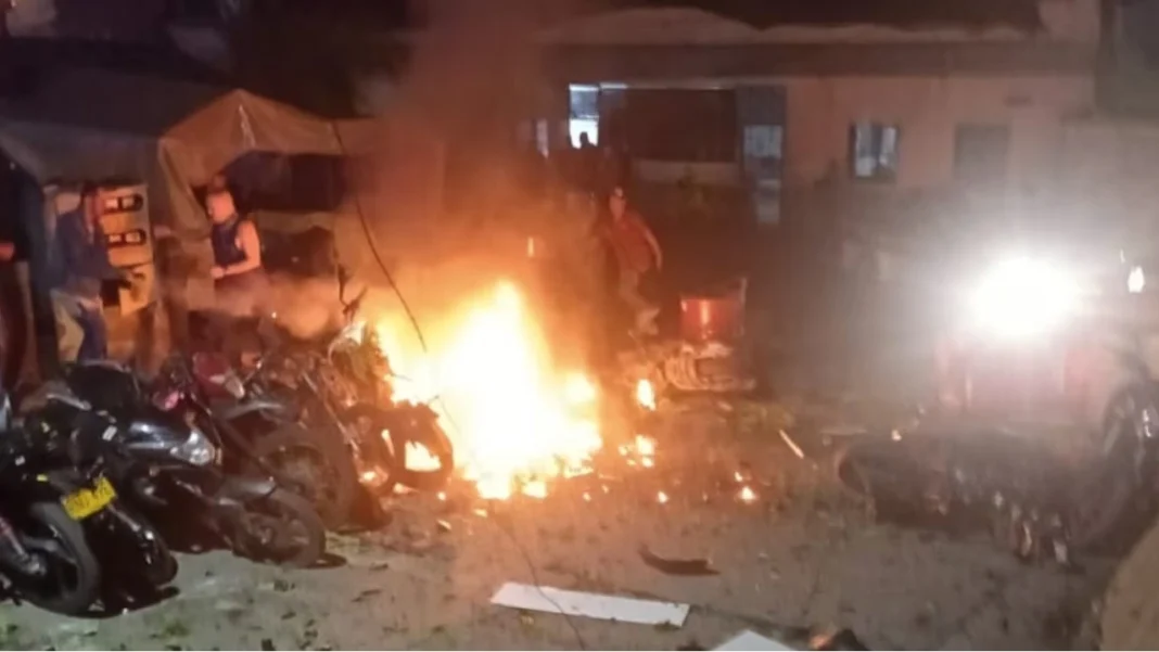 Terror en el Norte antioqueño por ataque con explosivos a estación de la Policía