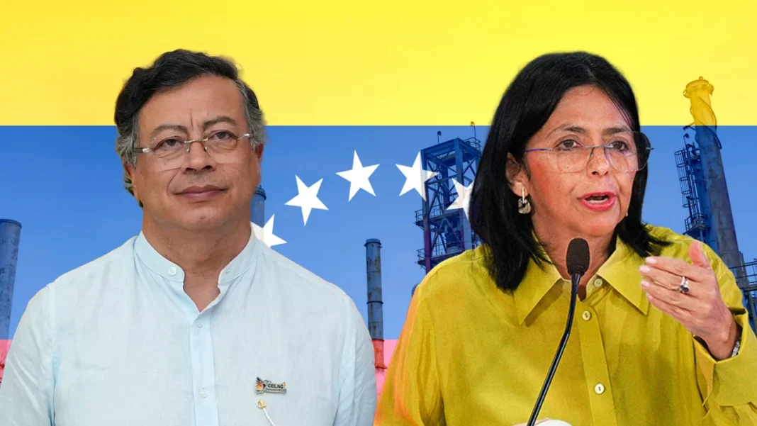 Petro y Delcy Rodríguez se reúnen en Caracas para definir el futuro de la frontera