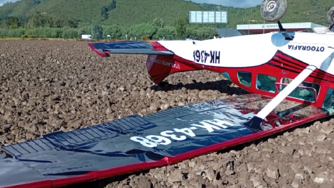 Emergencia aérea en el norte de Bogotá: Avioneta cae cerca de la Autopista Norte 1 Accidente de avioneta Cessna en Gachancipá: Aeronáutica Civil inicia investigación