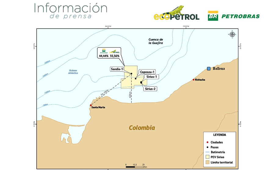 Petrobras y Ecopetrol anuncian nuevo hallazgo de gas natural en el Caribe colombiano