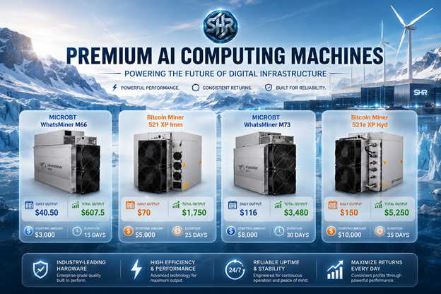 SHR Miner ha lanzado un servicio gratuito de minería en la nube para titulares de BTC, XRP y ETH, ofreciendo ganancias diarias de $10,700 o más