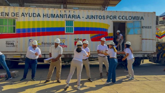 Así funciona el corredor ferroviario Ciénaga-La Dorada para el envío de ayuda humanitaria