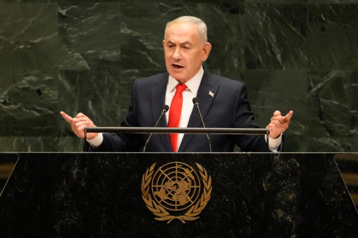 Netanyahu vuelve a negar que haya genocidio en Gaza ante sala medio vacía de la ONU