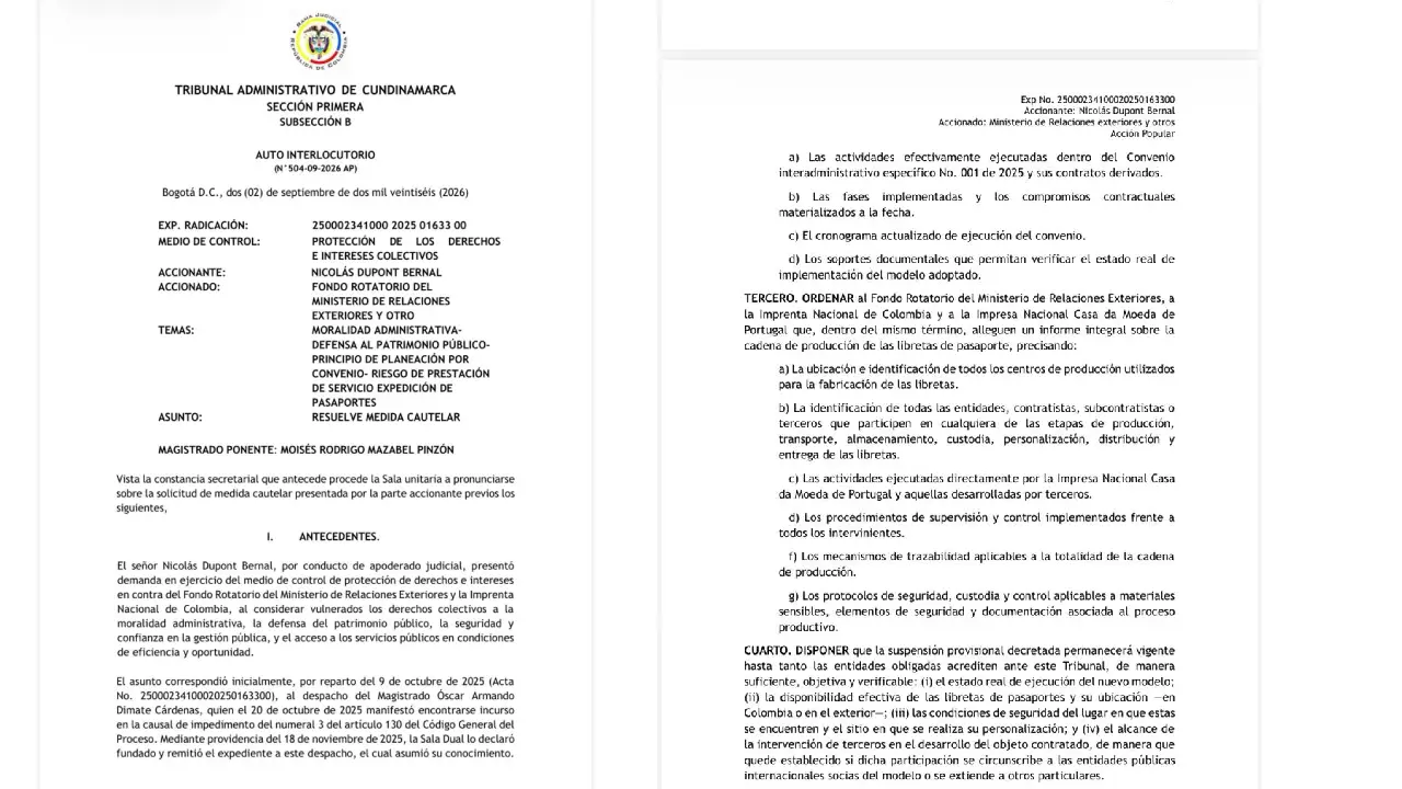 suspende parte del convenio para expedir pasaportes